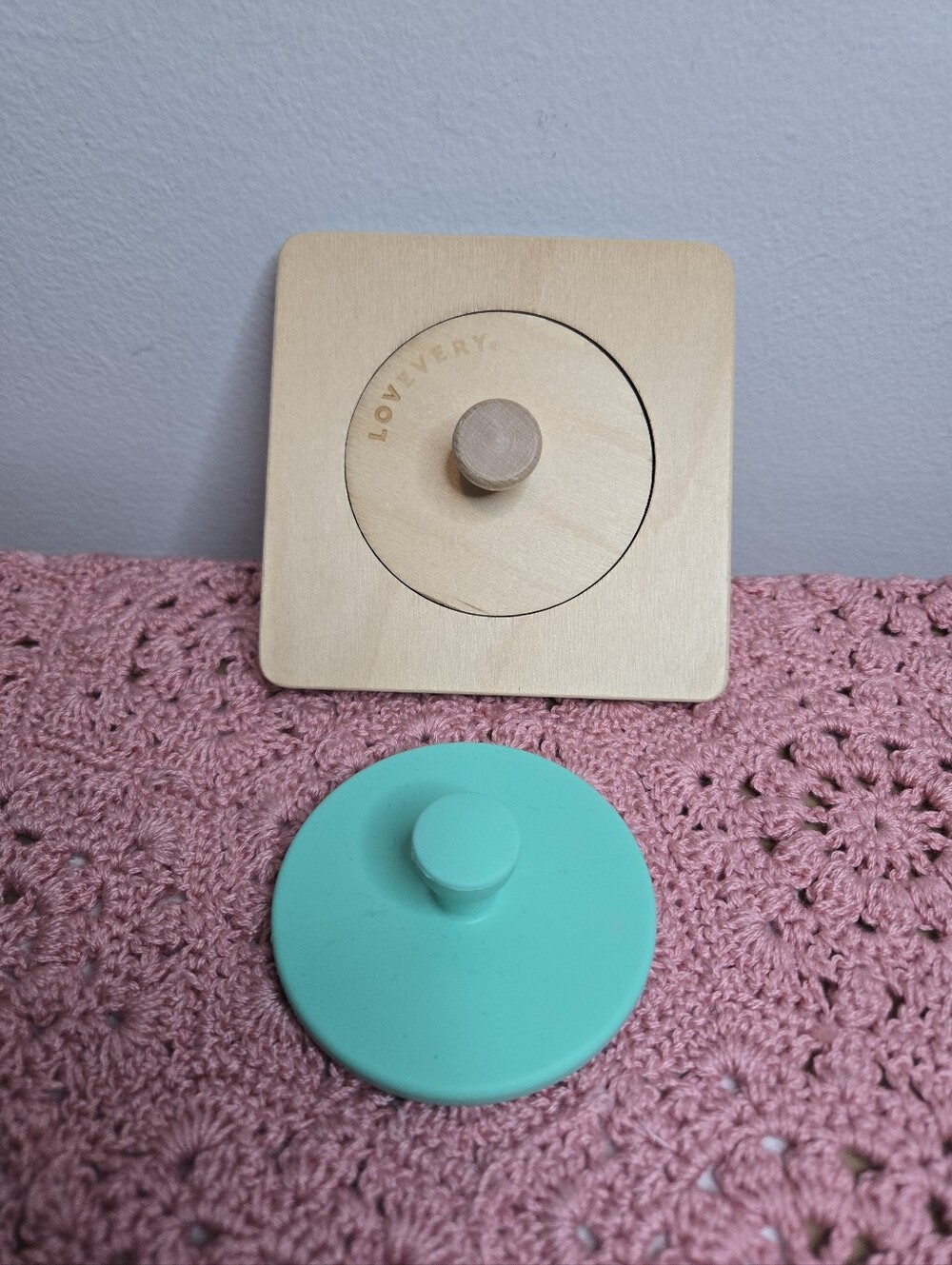 Lovevery First Puzzle w/Wood & Silicone Top